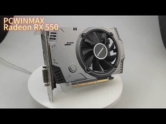 PCWINMAX Radeon RX 550 4GB DDR5 128-bitowa karta graficzna   HD DP DVI wyjście dla płynnej wydajności