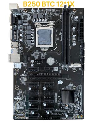 B250 Górnicza płyta główna BTC 12*1X PC1-E16X LGA 1151 DDR4 SATA3.0 Wsparcie
